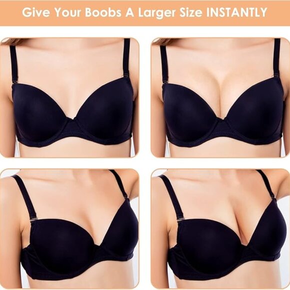 3 Pack Padded Bra Inserts Memory Foam Nude Black - Picture 3 of 9